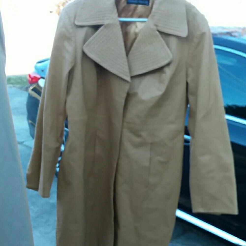 Leather trench coat